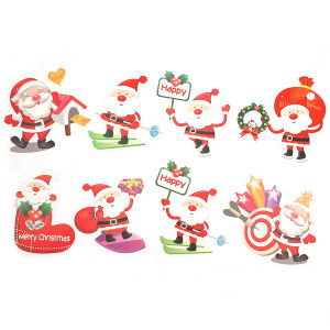 สุขสันต์วันคริสต์มาสแบนเนอร์กระดาษธงแขวนซานตาคลอสมนุษย์หิมะกวางเอลก์อุปกรณ์ต้นคริสต์มาสปาร์ตี้ปีใหม่ธงราวประดับตกแต่ง