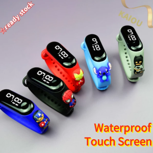 Led Digital Spiderman Watch for Kids Boy Girl Little Boy Kids Children Student Waterproof Cartoon Doll Fashion Electronic Watch Plastic Bracelet Childrens Touch Watch