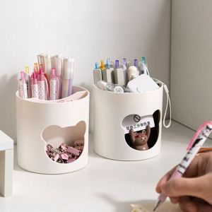ER52858 Cute Desk Pen Holder Large Capacity Multifunctional Pencil Cup Pot Makeup Brush Storage Box INS Style  Storage Organizer Stationery Supplies