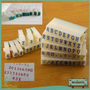 wujiaxin Paper Letter Stamp Digital Number Symbol Seal Chapter Combination Ink Print