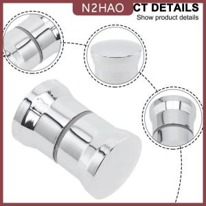 N2HAO Phong Cách Tắm cửa kính xử lý trượt vòi hoa sen cửa KnobDouble Sided kéo phần cứng phụ tùng thay thế cho phòng tắm cửa kính