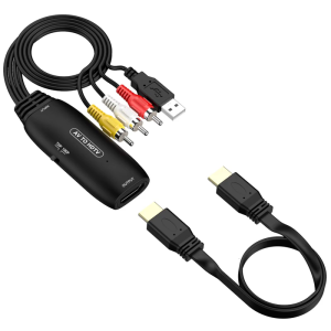 Compactly RCAto HDMIs Converter for Connecting Vintages Devices to Modern HDTVs and Monitors Support 720p 1080p