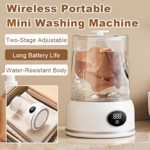 Portable Fully Automatic Mini Washing Machine For Underwear Cleaning Socks Sterilization Small Washing Machine Wireless Charging Silent Energy Saving Washing Machine