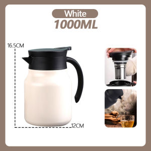 800ML 1000ML 316 Thermos Stainless Steel Thermal Insulation Stewed Teapot Portable Thermos Cup Teapot Tea Brewing Household Large Capacity Office Coffee Pot 茶壶水壶茶壺