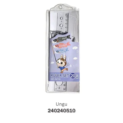 Set Penggaris Sekolah Anak Lengkap Pouch Lengkap 4in1