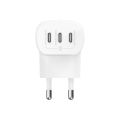 Belkin หัวชาร์จ ชาร์จเร็ว ที่ชาร์จ USB-C 3 พอร์ตพร้อม PPS 67W สำหรับ Notebook Macbook iPad iPhone รุ่น WCC002. 