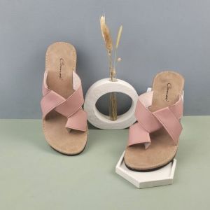 CMT Sandal Wanita TACYA terbaru 2023 Ruffle Sandal Wanita Kekinian Teplek Flat Sandal Kulit Wanita Kokop Jepit
