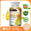 Ashwagandha 1000mg Capsules for Relieve Stress & Anxiety Focus Restore Normal Energy Levels. 