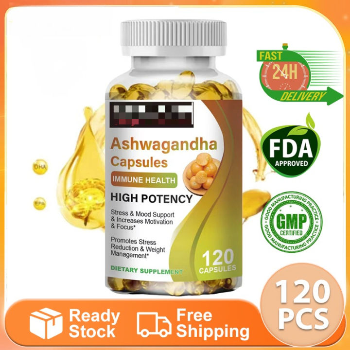 Ashwagandha 1000mg Capsules for Relieve Stress & Anxiety Focus Restore Normal Energy Levels