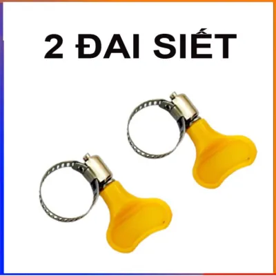 Đầu vòi xịt tăng áp lực nước mini bằng đồng tưới cây rửa xe cực mạnh kèm đai siết ống Vòi tăng áp tưới vườn FERADO