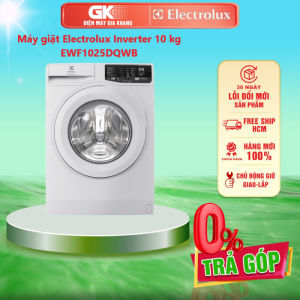 Máy giặt Electrolux Inverter 10 kg EWF1025DQWB - Thiết kế chắc chắn mang phong cách châu Âu hiện đại Tích hợp sẵn 8 chương trình giặt tiện lợi - GIAO TOÀN QUỐC