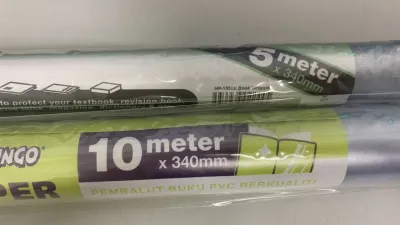 Flamingo Quality Book Wrapper (Clear) 340mm x 10m / 340mm x 5m