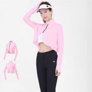 Pgm Golf Clothing Women Shirt Tennis Baseball Summer Golf Shirts Ladies Ice Silk Sunscreen Long Sleeve Shirts Quick Dry Sportswear