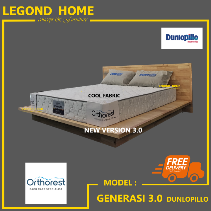 Dunlopillo / Generasi 3.0 / Mattress / 8" / FREE Delivery WEST MALAYSIA