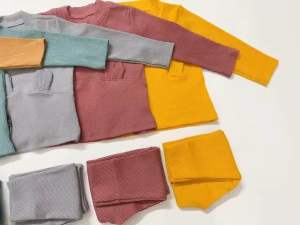 Đồ bộ tay dài tăm lạnh Kwoo bé trai bé gái