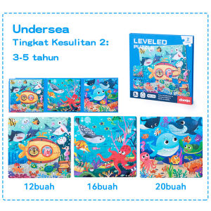 Payoe Mainan Edukasi Puzzle/Buku Puzzle Magnet 3 in 1 5 Step 3-7 Tahun