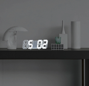 3D LED Digital Large Wall Clock Modern Design Home Living Room Decoration Date Temperature Calendar Alarm Table Clock