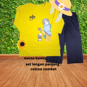 KAOS LENGAN PANJANG CLN KULOT ANAK CEWEK 5-15 TAHUN