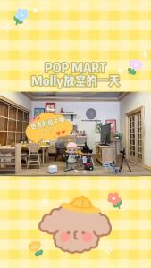 POPMART MOLLY A Boring Day With Molly series Figures pop mart molly blind collection action figure decorative gift