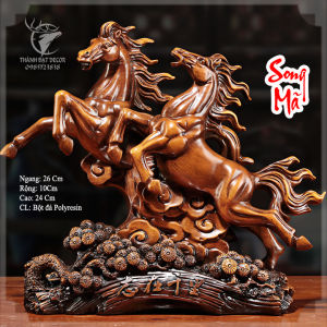 Tượng Phong Thủy Song Mã 2 Con Ngựa Dành Cho Người Tuổi Ngọ Tượng Decor Trang Trí Nhà Cửa Quà Tặng Tân Gia Khai Trương Sinh Nhật Tặng Sếp