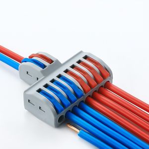 [HCM Đầu nối cáp đầu nối dây điện - Jettingbuy Spring Lever Terminal Block - Cút nối chia dây điện 2 cực 1 ra 2 SPL-42 SPL62 SPL82