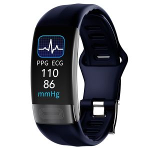 Health watch เครื่องติดตามการออกกำลังกาย P11 Plus วัดอุณหภูมิร่างกายสมาร์ทสายรัดข้อมือ ECG PPG สมาร์ท HR สร้อยข้อมือออกซิเจน IP67
