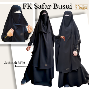 JETBLACK KIARA French Khimar Safar Busui By Hasna Moslem