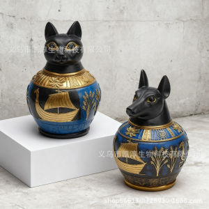 New Egyptian Culture Cat God Dog God Pet Urn Egyptian Museum Tourism Souvenirs Resin Crafts