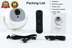 XGODY Gimbal A2 Smart Projector 360° Rotation Android TV Native 1080P 4K Decoding 300 ANSI Electric Focus Auto Vertical Keystone Correction Home Theater
