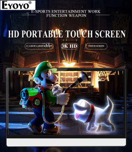 Eyoyo 13.3 Inch 2K 1080P HDR IPS Portable Monitor HDMI/USBC Type-C Input Gaming Monitor For PC  Display Compatible with Phone PS3 PS4 Xbox One Xbox 360 Raspberry Pi Wii U Laptop PC DVR  Dual Speaker