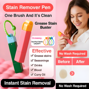 【芝芝象】Portable Stain Remover Pen Water Free Clothes Strong Stain Remover Pen Magic Stain Remover Stick Oil Stain Remover White Clothes Detergent便携去污笔