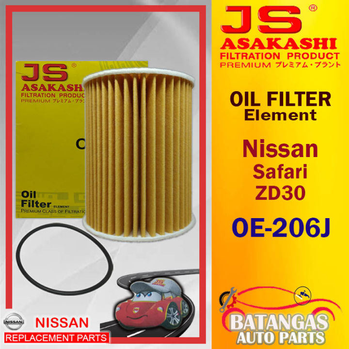 Oil Filter Element Nissan Safari ZD30 JS Asakashi OE206J Lazada PH