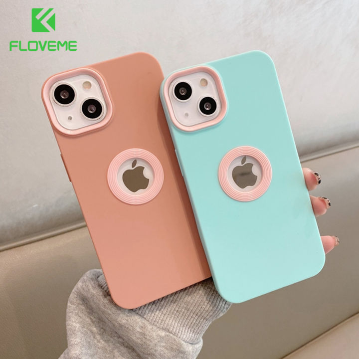 FLOVEME Luxury Logo Hole Phone Case For iPhone 13 12 11 Pro