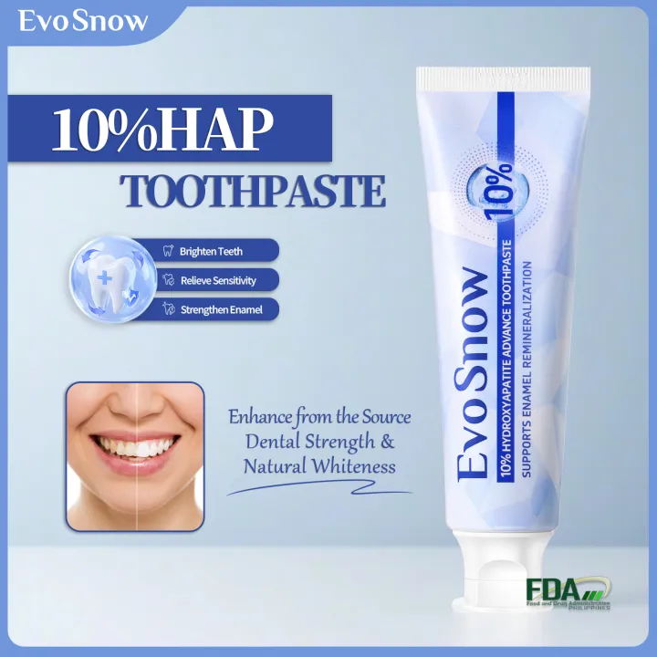 EvoSnow 10% HAP Toothpaste 100g Blueberry Mint | Enamel Repair, Whitening, Sensitivity Fresh Breath