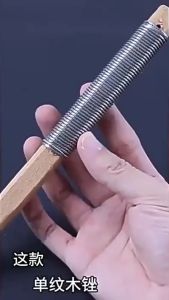 Nurm Wood‑Handled Round Hand File Saw Rasp Manual Grinding Tool For Wood Carving Woodworking Tire Repair