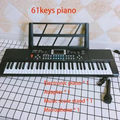 61 keys Electric keyboard Plastic professional piano Electric piano with audio microphone cable music keyboard