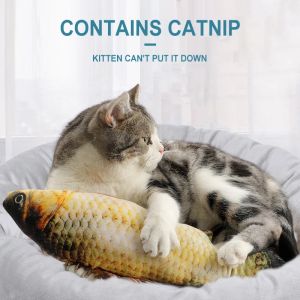 Fish Toys for Cat Toy 20cm with Catnip Simulation Fish Toy Funny and Lifelike Soft Plush Fish Pet Cat Toy