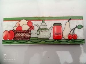 List Keramik 20 X 7cm Motif BUAH  BUAHAN / Lis / Listello per 1 pcs