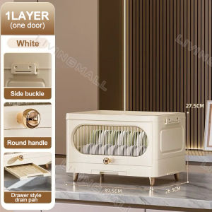 Dish Rack Organizer Cabinet Multifunctional Kitchen Tableware Cupboard With Cover Dish Drain Cabinet Plate Organizer