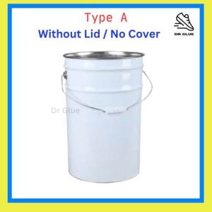 Metal Pail 20L & 25L | Used / Recycled Drum | White Drum | Empty Paint Pail | Paper Burning Bin | Steel Drum for Storage Waste or Recycling