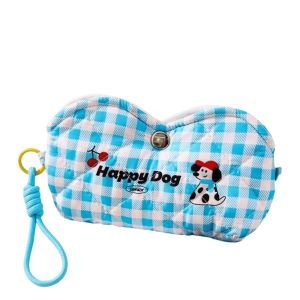 THANKSKY Đệm bông Hộp đựng kính mắt mềm Phong cách Hàn Quốc Chịu được áp lực Hộp đựng kính mắt hoạt hình Thời trang Túi đựng kính mắt Bọc bảo vệ kính mát Phụ kiện kính mắt