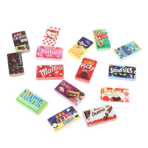 QUANSEN 10pcs/lot Dollhouse Miniature Supermarket Food Resin Snacks Kitchen Decor Toys