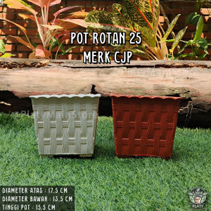 Pot Segi Rotan | Pot Kotak | Merk Citra Jaya Plastik