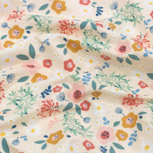 Small Floral Pure Cotton Printed Fabric Sewing DIY Clothing Fabric Material