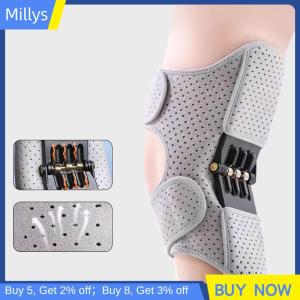 Millys Powerful Rebound Springs Knee Assistive Device Non-Slip Breathable Knee Booster Adjustable Spring Stabilizer Brace Joint Support