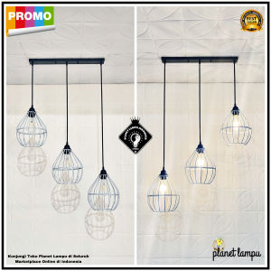 Lampu Gantung Hias Minimalis Oval 3 IN 1