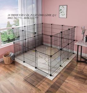 Không gian rộng rãi thoải mái cho các bé chuồng quây chó mèo thú cưng lắp ghép