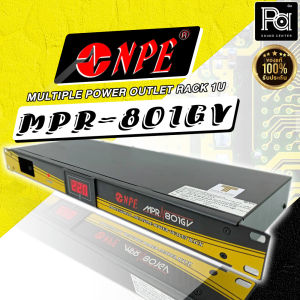 NPE MPR801GV ปลั๊กติดแร็ค มีหน้าจอโวลท์ BREAKER OUTLET 8 ปลั๊ก กราวด์ พร้อมหน้าจอ โวลท์มิเตอร์ MPR-801GV MPR 801GV Volt Digital แน่นทุกปลั๊ก PA SOUND CENTER