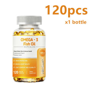 Omega 3 Health Supplements FDA Approved High Purity Fish Oil For Adult Original 100% Authentic With DHA EPA Vitamin E For Improve Heart Health Brain Memory Blood Pressure Vision Care  Super Strength EPA&DHA Fish Oil For Teens Olders