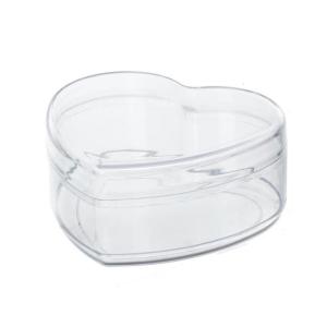 Acrylic Box Round/Heart Clear Box Container with Lid Clear Acrylic Plastic Box Acrylic Storage Box for Candy
